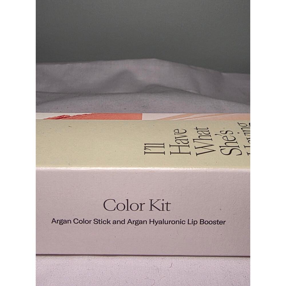 Josie Maran I'll Have What She's Having Argan Lip & Cheek Set NIB Nude Pink - Picture 2 of 14